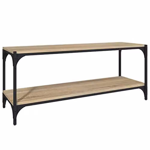 vidaXL Industrial TV Cabinet in Brown, W/D/H: 100 x 33 x 41 cm, Wood and Metal