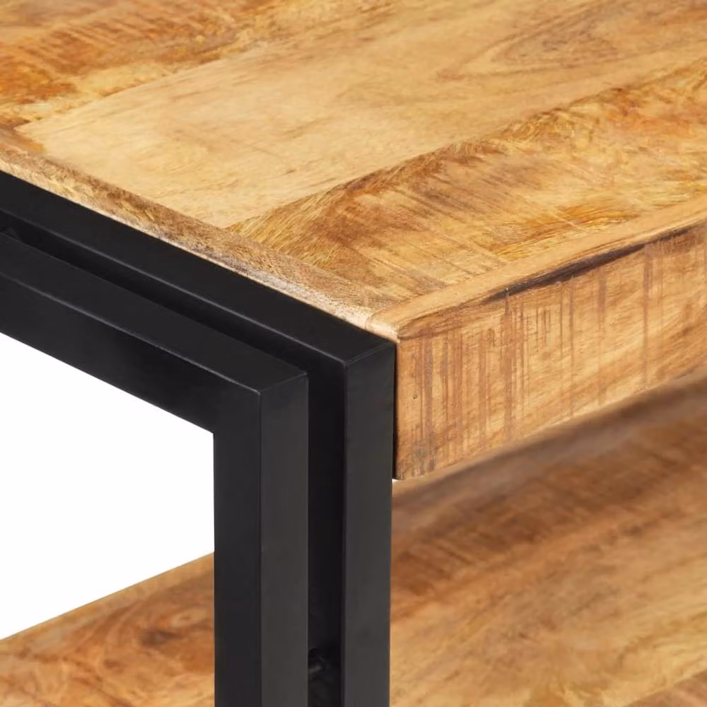 Berkfield Home Industrial Console Table in Brown Mango Wood, W/D/H: 120 x 30 x 75 cm – 2