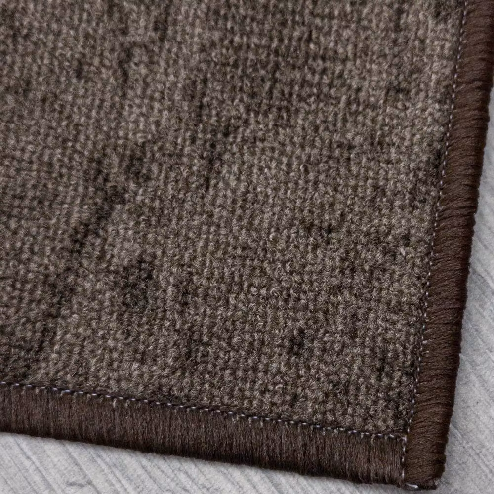 runrug Icona Hallway Runner Rug in Dark Brown, Non-Slip and Hardwearing, W: 80 cm, L: 180 cm – 4