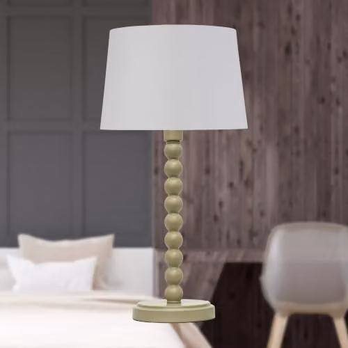 First Choice Lighting Bobbin Retro Table Lamp Base in Green, H 36.5 x W 14.0 x D 14.0 cm – 3
