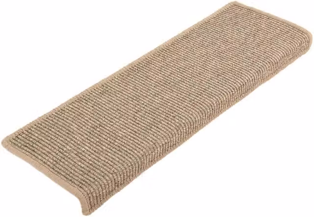 Berkfield Home Self-adhesive Non-slip Stair Mats, 15 Pieces, Dark Beige, W: 65 cm, D: 21 cm, H: 4 cm – 1