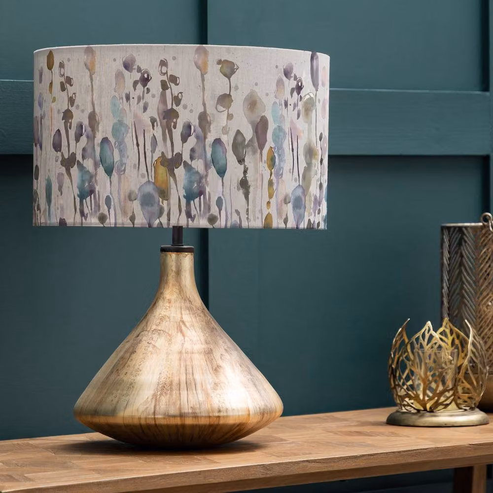 Voyage Maison Luna Table Lamp with Arley Eva Lampshade in Gold and Blue – 2