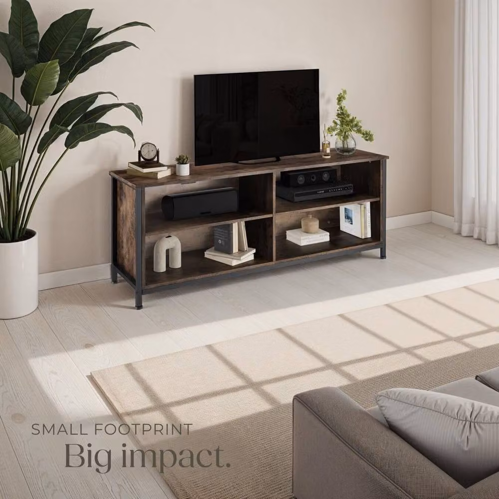 tectake Navan TV Stand in Brown and Black – 8