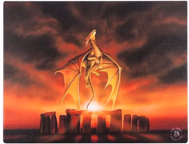 KDMK Solstice Dragon Canvas Wall Art, Orange, W: 25 cm, H: 19 cm, D: 25 cm