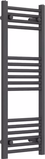 Lux Heat Anthracite Steel Towel Rail, Anthracite Grey, W: 40 cm, H: 100 cm