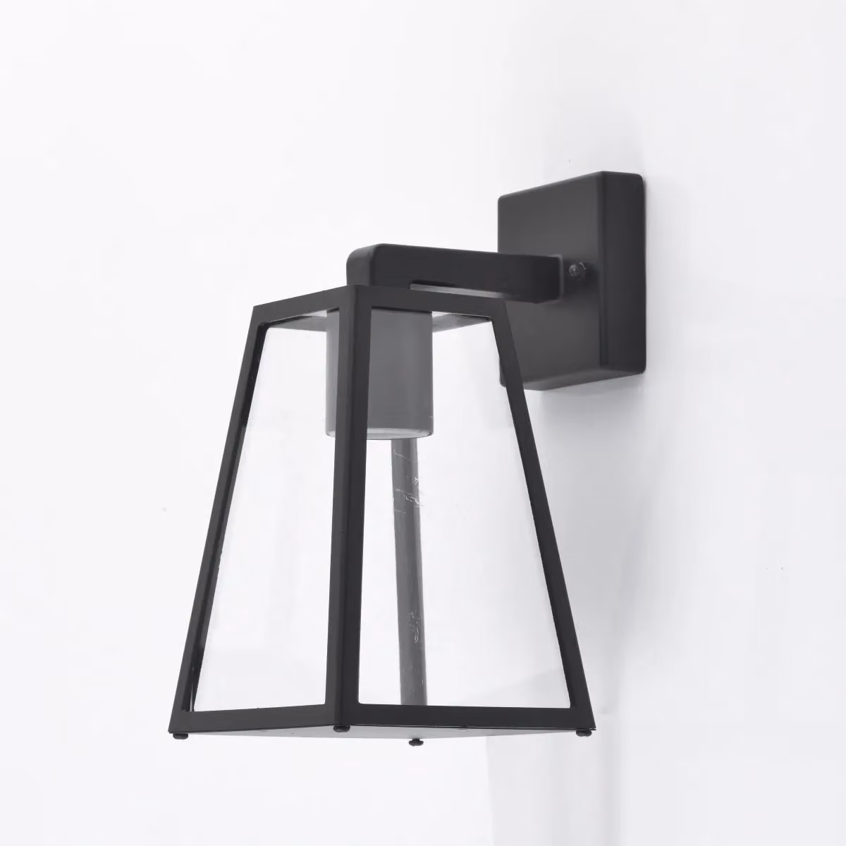 CGC Lighting Callie Black Outdoor Wall Light with Transparent Glass Diffuser – 3