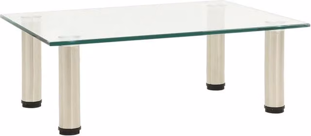 Berkfield Home Modern Transparent Tempered Glass TV Stand, W/D/H: 40 x 35 x 17 cm