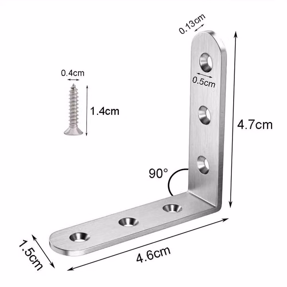 NESTLUNE 10-Piece Silver L-Shaped Corner Brackets and Right Angle Braces – 2