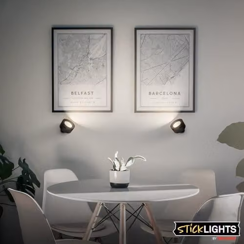 Briloner Rechargeable Cordless LED Wall Light, Dimmable and Touch Controlled, Black, W/D/H: 9 x 7.5 x 4 cm – 5