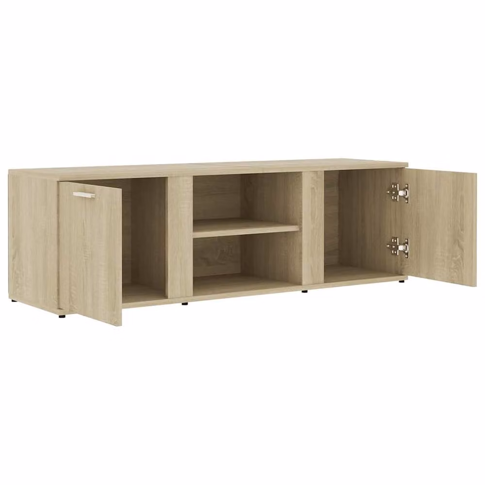 Berkfield Home Sonoma Oak TV Cabinet in Beige, W/D/H: 120 x 34 x 37 cm – 4