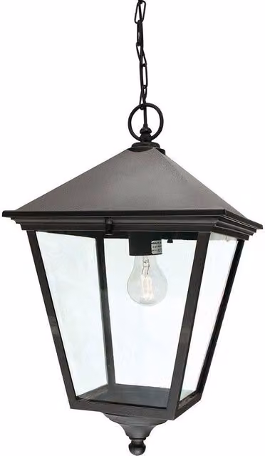 Netlighting Turin Grande Black Outdoor Ceiling Chain Lantern with IP54 Rating and E27 Socket