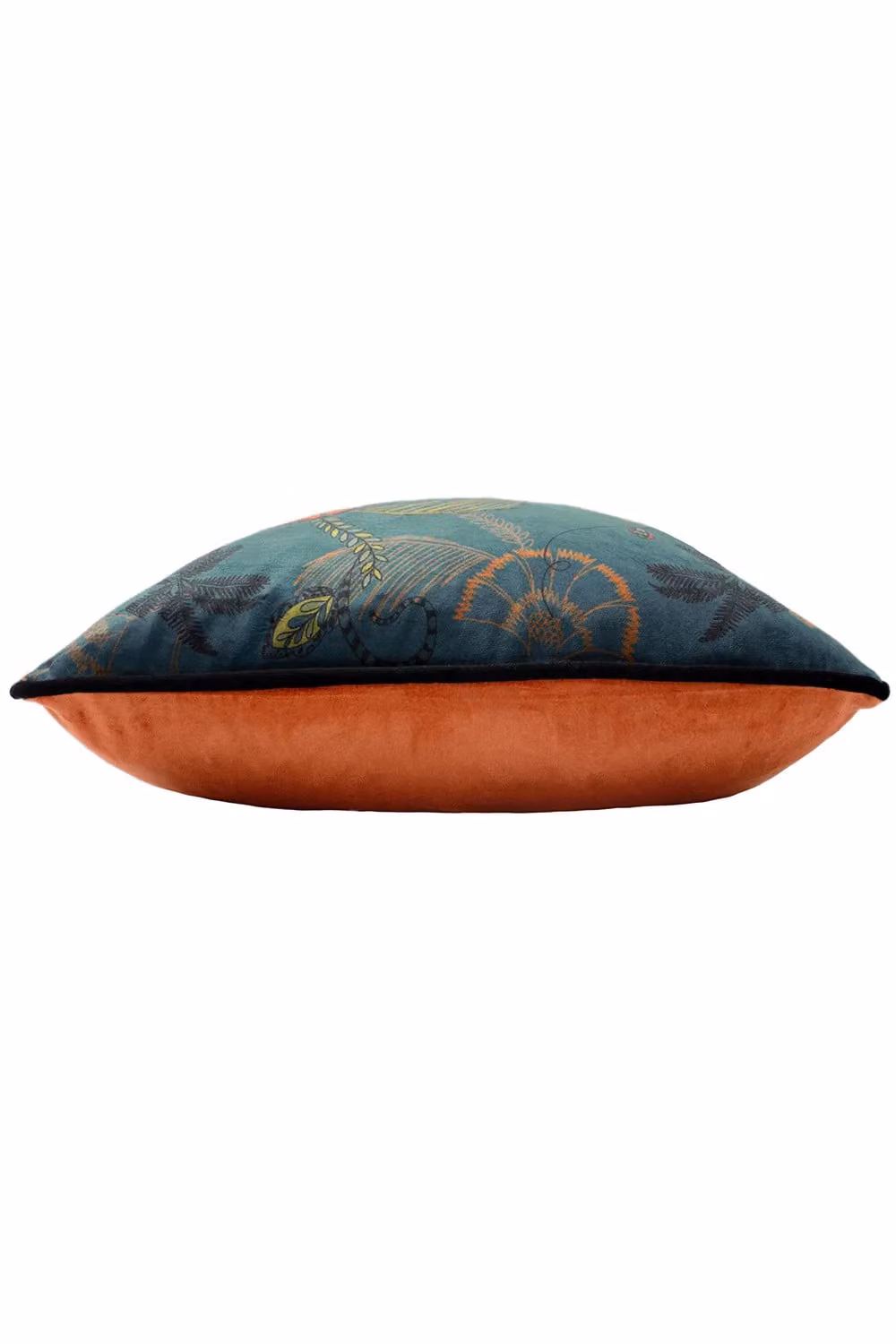 Paoletti Tropical Cheetah Velvet Square Cushion in Petrol Blue, W/D/H: 45 x 45 x 45 cm – 2