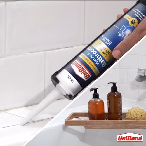 UniBond Quick Drying Waterproof White Silicone Shower Sealant, 291 g – 3
