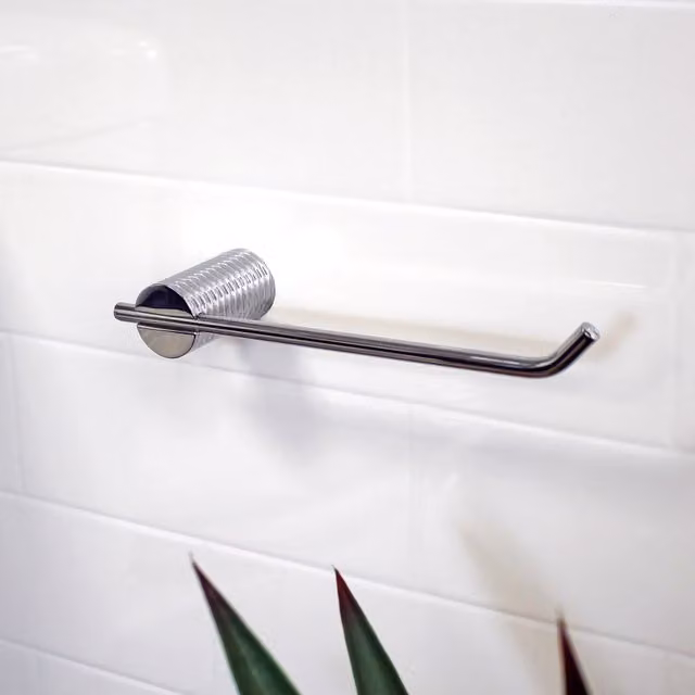 Showerdrape Stainless Steel Wall Mounted Toilet Roll Holder, Soap Dish and Toothbrush Holder Set in Silver or Black