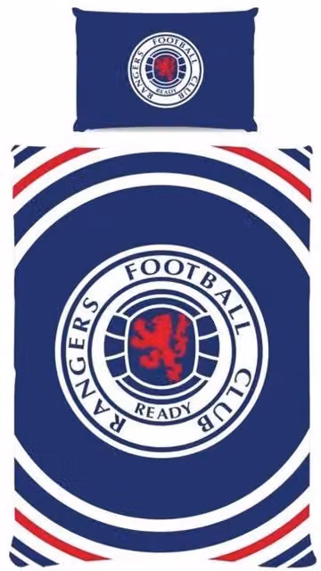 Rangers FC Pulse Reversible Duvet Cover and Pillowcase Set in Blue, Single