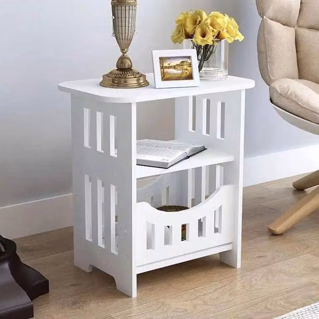 EONLION White Small Bedside Table and Minimalist Side Cabinet – 1