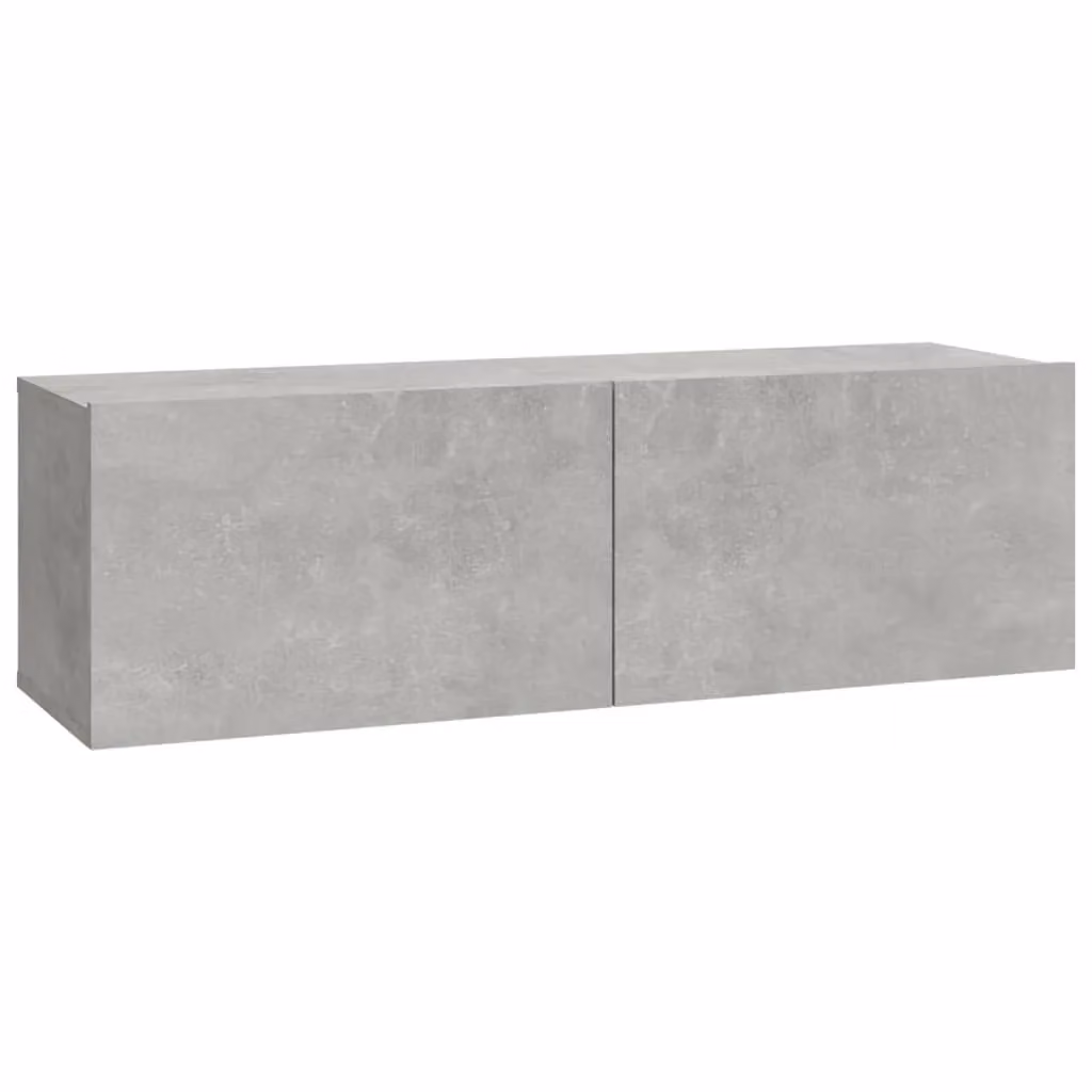 Berkfield Home Wall TV Cabinets, 4 Piece Set, Concrete Grey, W/D/H: 100 x 30 x 30 cm – 2