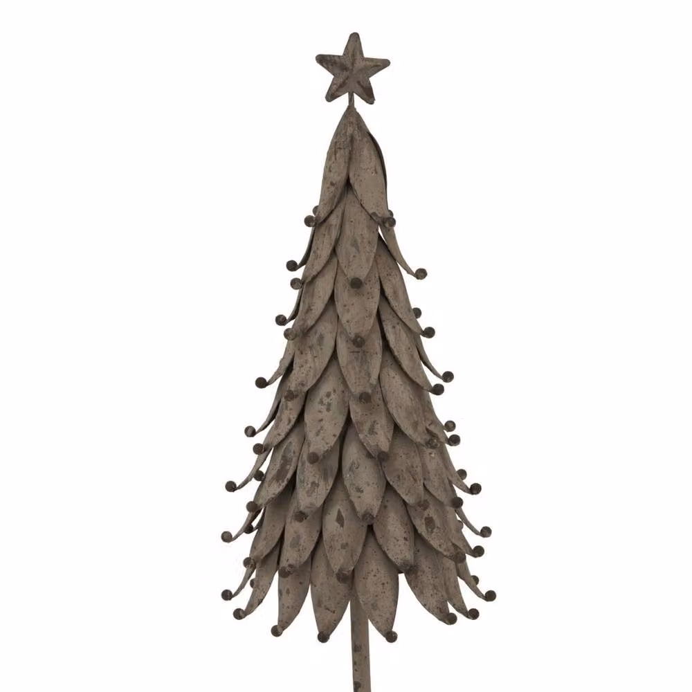 Lemon Pavilion Rustic Metal Decorative Star Tree in Silver, W: 11 cm, D: 10 cm, H: 36 cm – 2