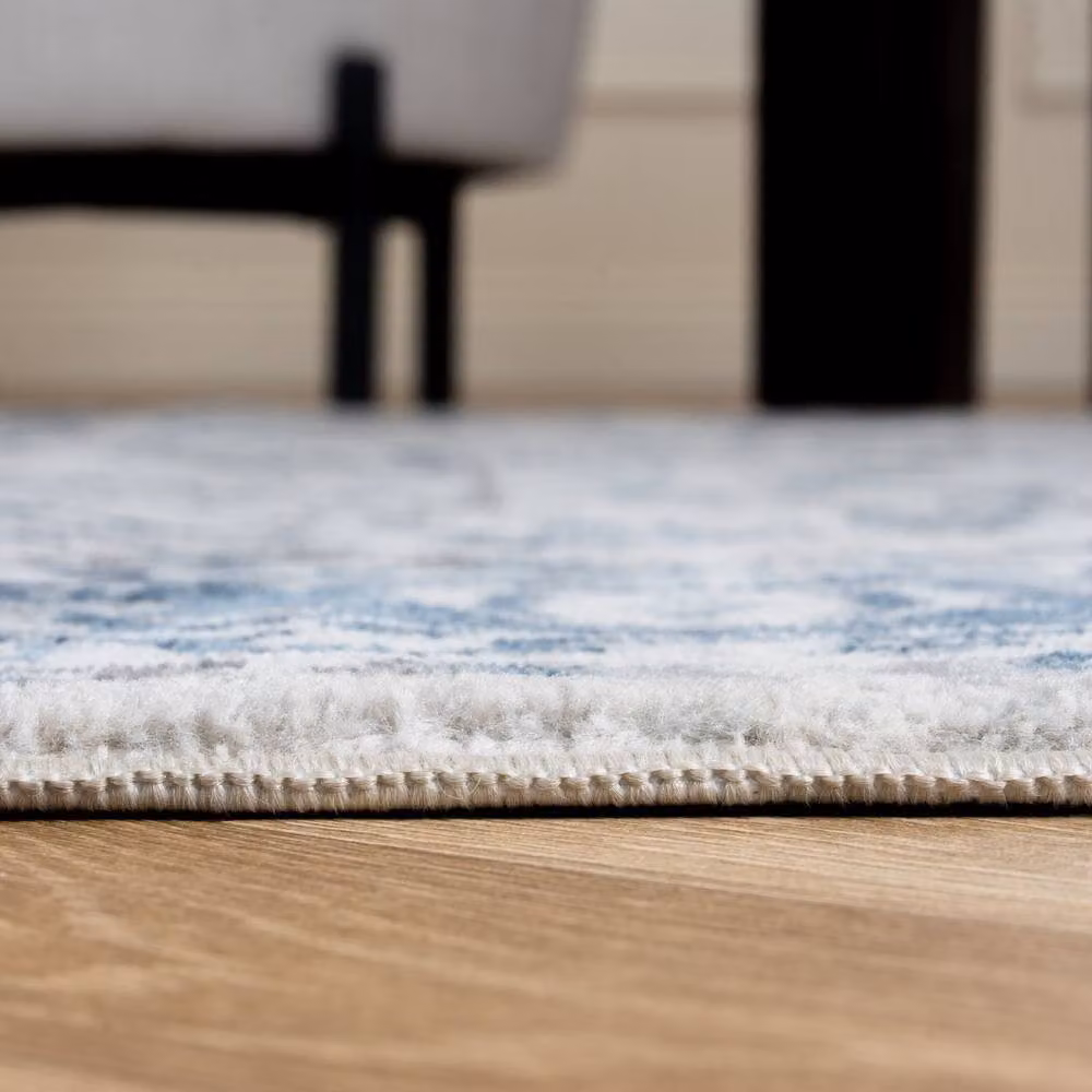 THE RUGS Montana Bordered Design Area Rug in Navy Blue, W: 80 cm x L: 150 cm – 2