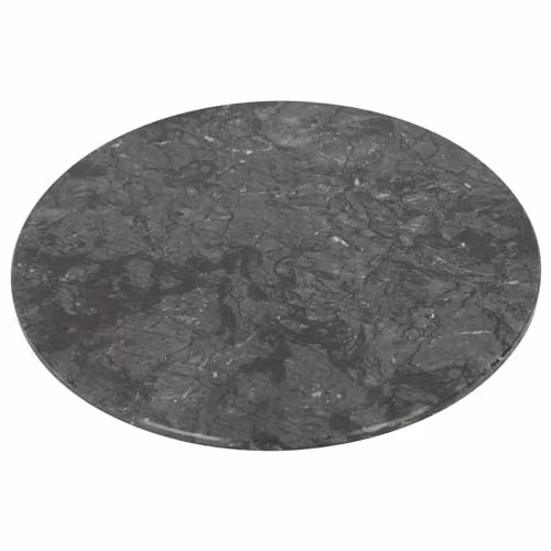 Argon Tableware Round Marble Chopping Board in Black and White, Diameter: 30 cm