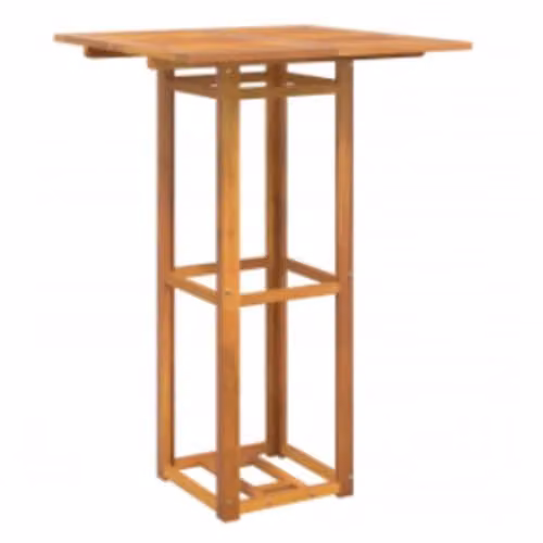 vidaXL Rustic Brown Acacia Wood Bistro Table, W/D/H: 75 x 75 x 110 cm