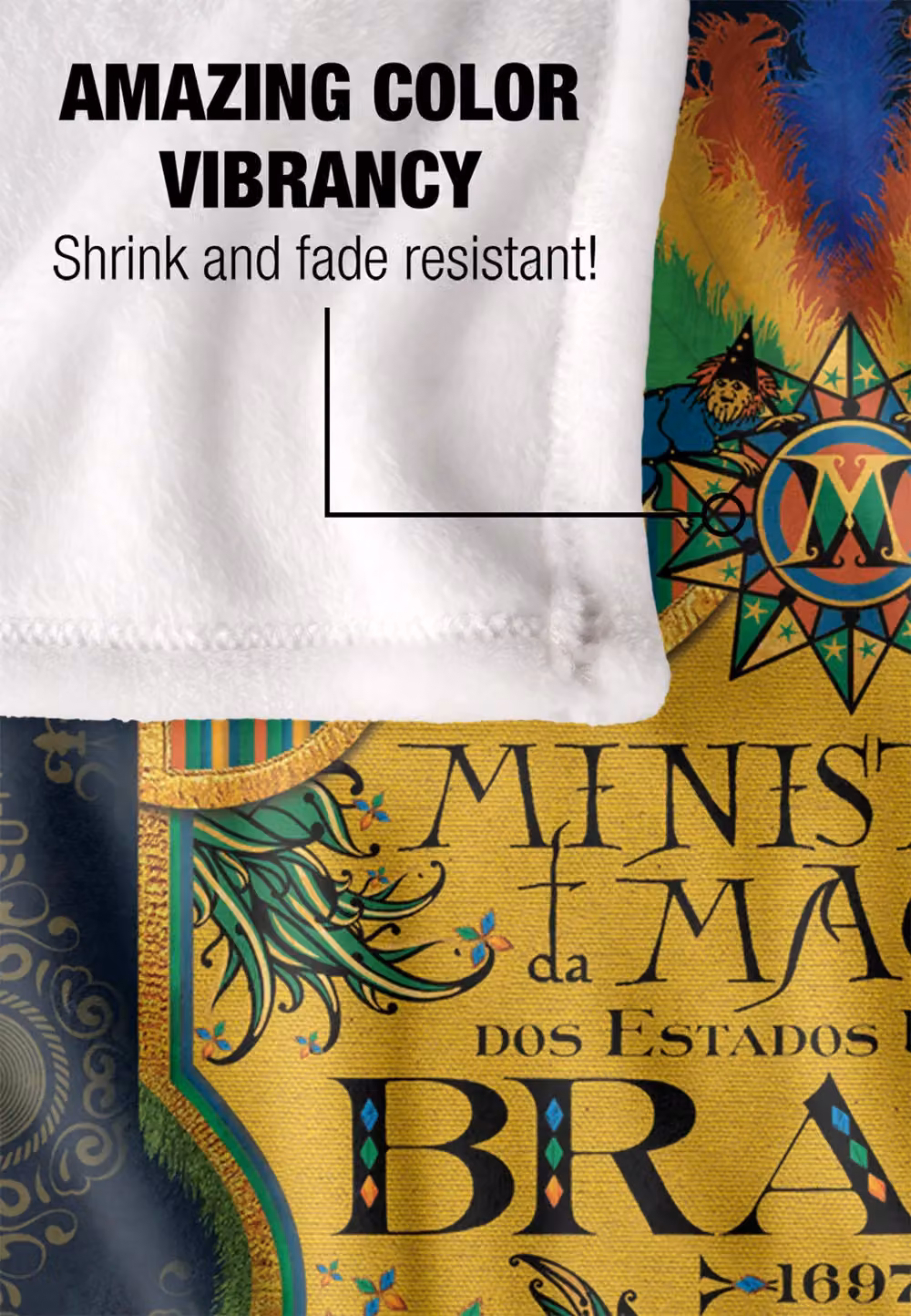Warner Brothers Fantastic Beasts The Secrets Of Dumbledore Officially Licensed Silky Touch Super Soft Throw Blanket, White, W: 152 cm, D: 127 cm – 3