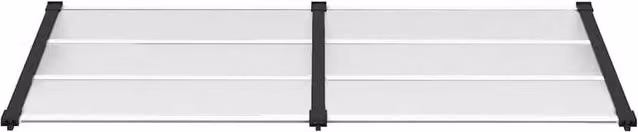 Berkfield Home Durable Polycarbonate Door Canopy in Black and Transparent, W: 199 cm, D: 90 cm