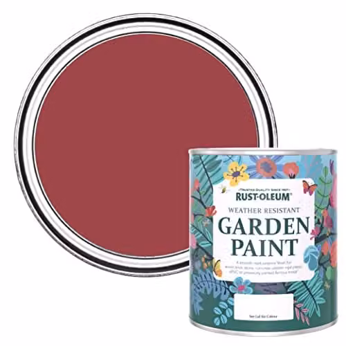 Rust-Oleum Red Mould Resistant Garden Paint in Matt Finish, 0.75 l
