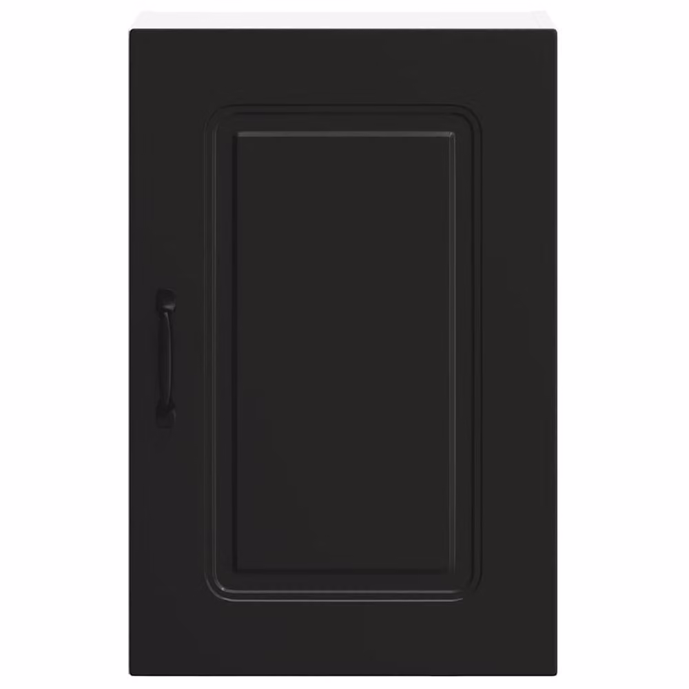 Berkfield Home Kalmar Wall Mounted Kitchen Cabinet in Black Matt MDF – 4