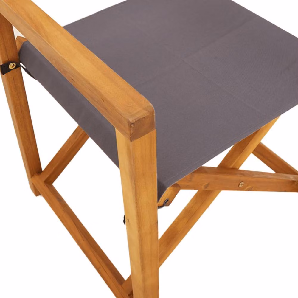 Berkfield Home 6 Piece Folding Acacia Wood Garden Chairs in Grey – 6