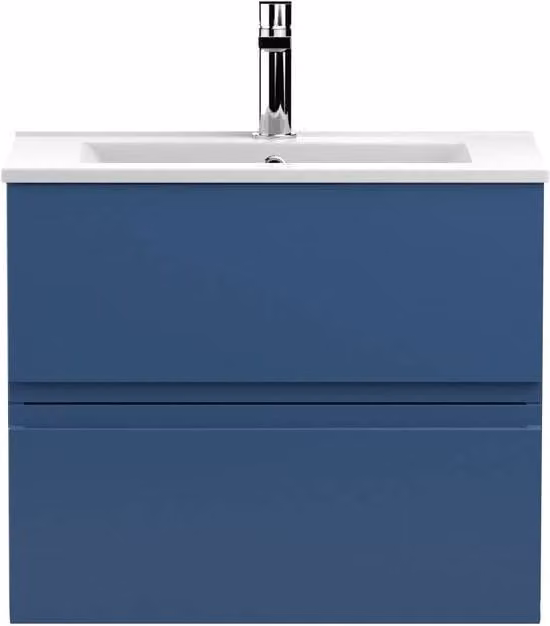 Balterley Mavesyn 2 Drawer Wall Hung Vanity Basin Unit, Blue, W: 60 cm