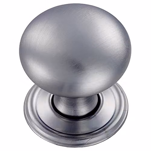 Loops 4 Pack Round Victorian Cupboard Door Knob, Satin Chrome, 32mm Diameter – 2