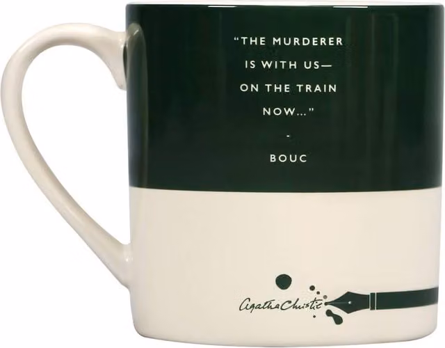 Half Moon Bay Agatha Christie Murder on the Orient Express Green Stoneware Mug 310ml