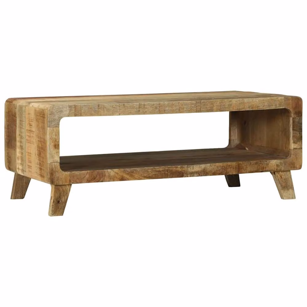 Berkfield Home Rustic Mango Wood Coffee Table, Brown, W/D/H: 90 x 50 x 35 cm – 2