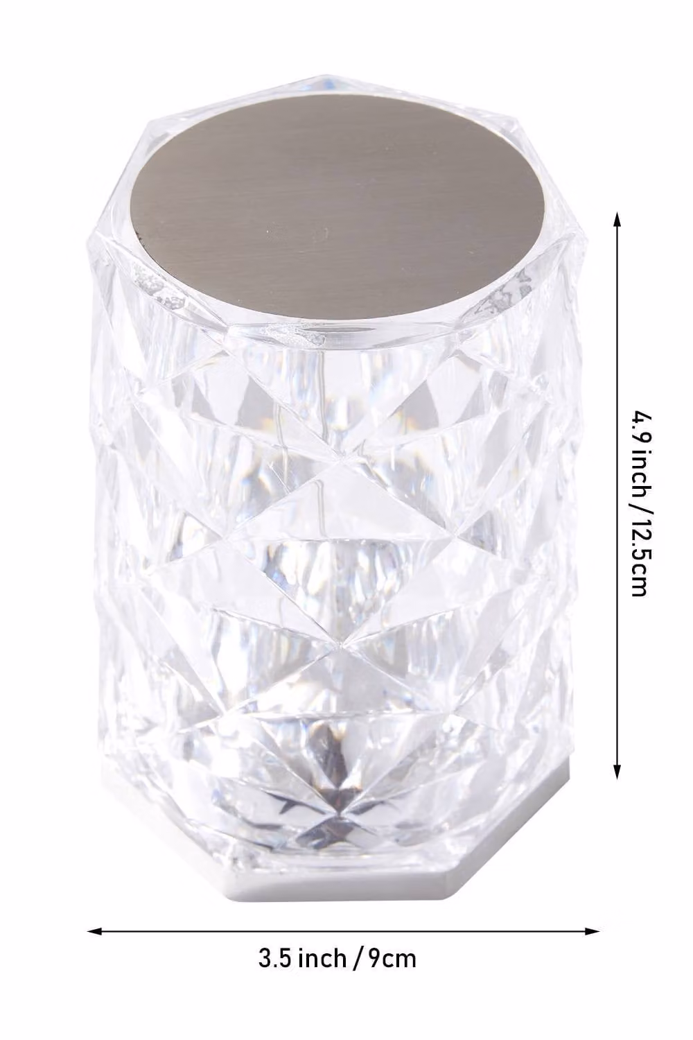 Living and Home RGB Dimmable Acrylic Table Lamp with Remote Control, Multicolour Transparent Cylinder Design – 2