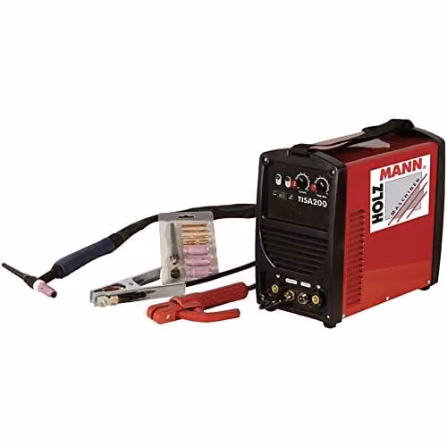 Holzmann Maschinen TISA 200 H110200003 WIG/TIG Inverter Welding System, Red/Multicolour, 230 V/50 Hz