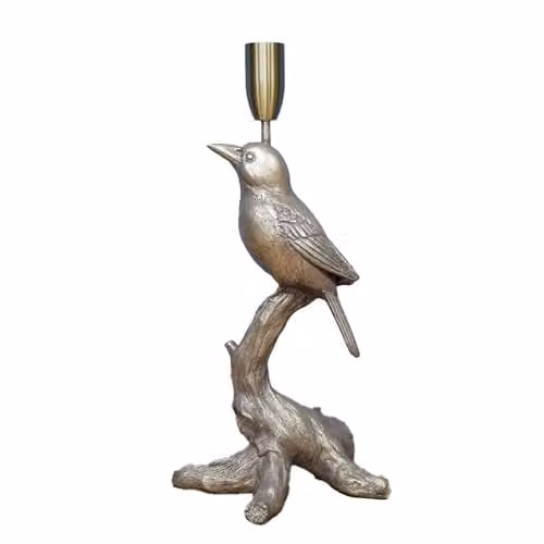 Gifts Direct 2 U Metallic Gold Bird Taper Candle Holder Ornament – 1