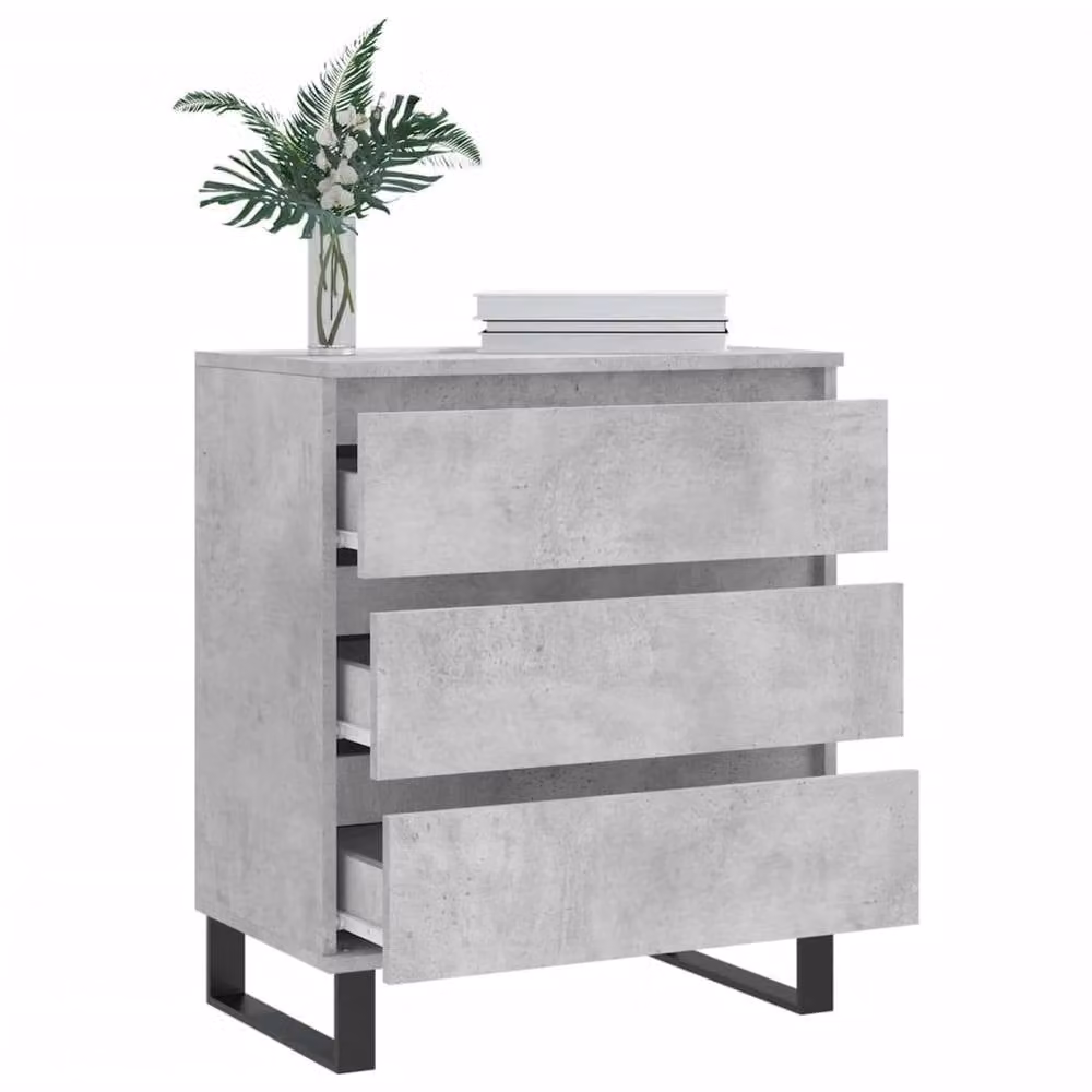 Berkfield Home Industrial Sideboard in Concrete Grey, W/D/H: 60 x 35 x 70 cm – 3