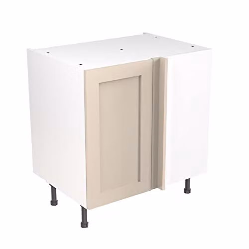 Kitchen Kit Shaker Door Blind Corner Base Cabinet in Cashmere Matt, W: 80 cm, H: 87 cm