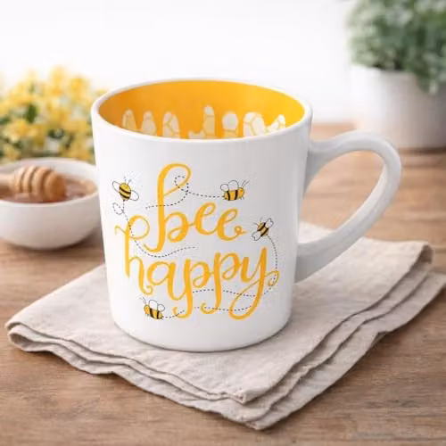 Global Journey Multicolour and White Ceramic Novelty Mug, 400ml – 2