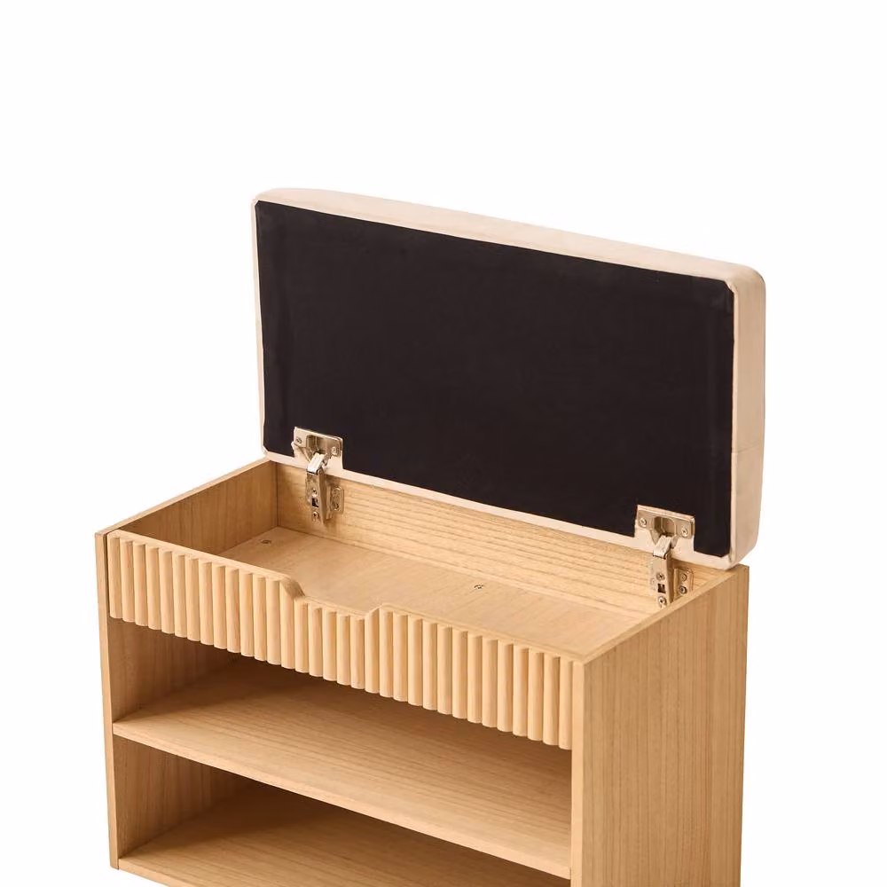 Nordlys Scandinavian Style Wooden Shoe Rack in Beige – 6