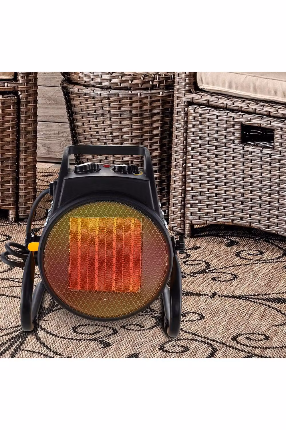 Living and Home 2kW Portable Electric Fan Heater in Yellow – 3