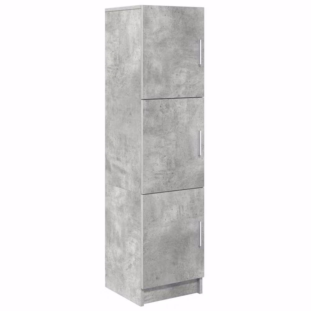 Berkfield Home Large Grey Concrete Style Sideboard in Particle Board and MDF – 3