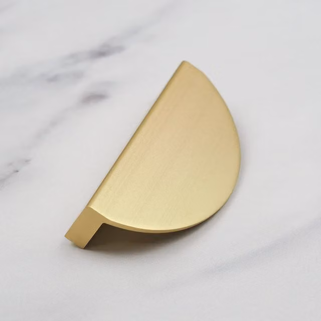 Handle & Home Brushed Gold Brass Half Moon Cabinet Knob