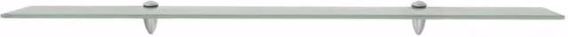 Berkfield Home Modern Floating Glass Shelves, 2 Pack, Clear, W: 100 cm, D: 10 cm