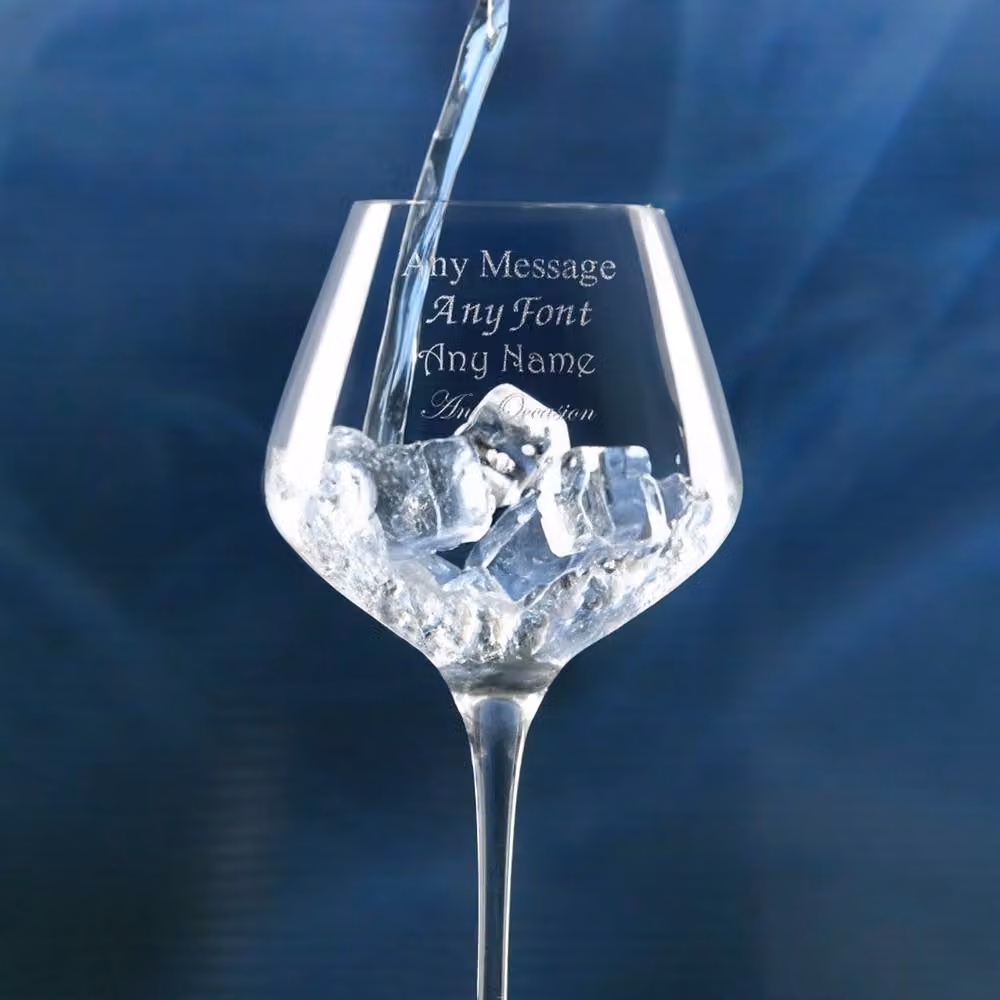 Uniqueful Personalised Engraved Crystal Gin Cocktail Glass, 600ml, Clear – 3