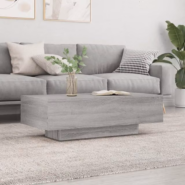 Berkfield Home Grey Sonoma Coffee Table in Engineered Wood W/D/H: 100 x 49.5 x 31 cm – 1