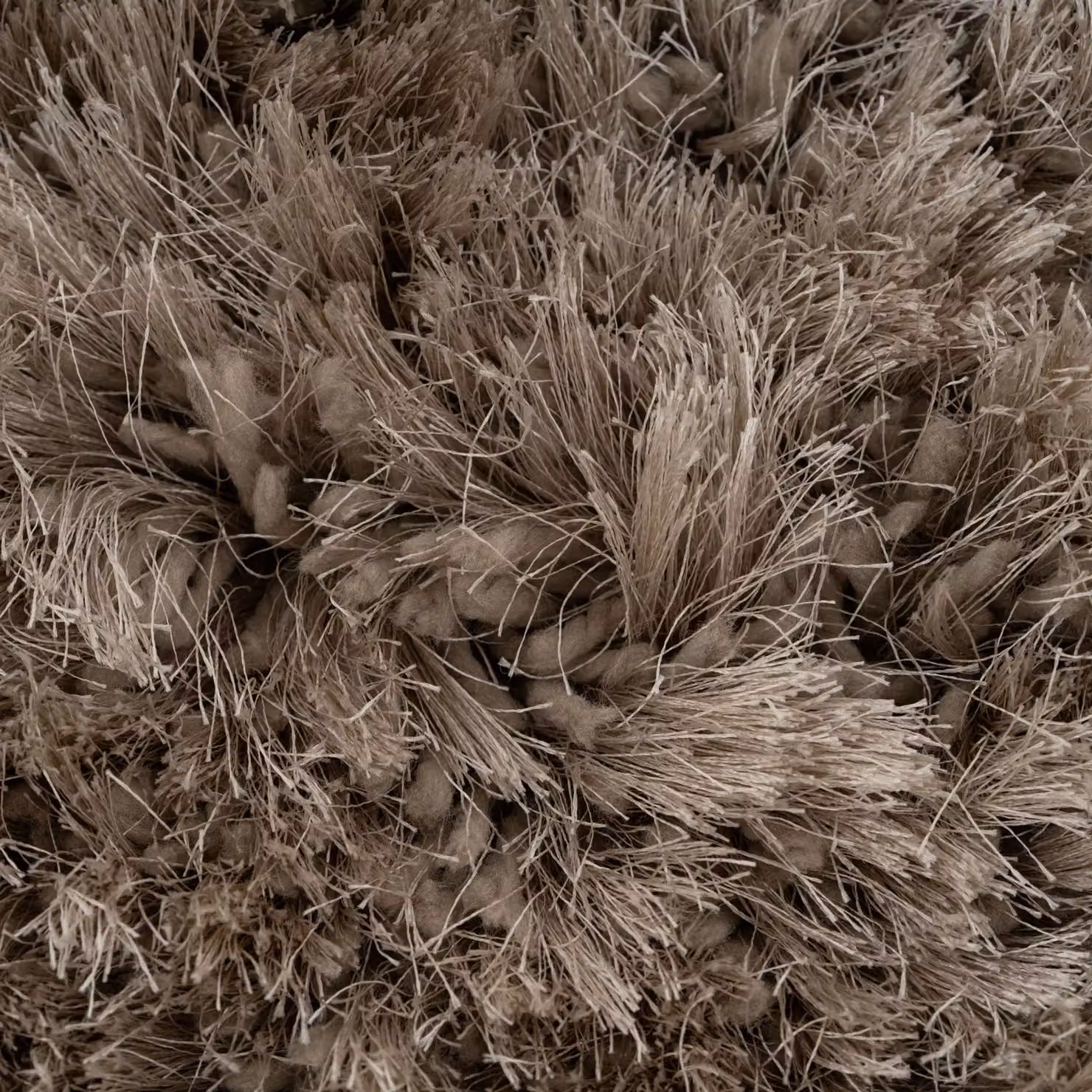Kukoon Grey and Beige Soft Shaggy Fluffy Living Area Rug, W/D/H: 120 x 170 cm – 3
