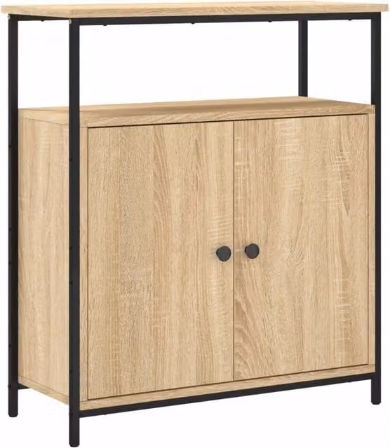 Berkfield Home Sonoma Oak Sideboard in Light Oak, W/D/H: 70 x 30 x 80 cm – 1