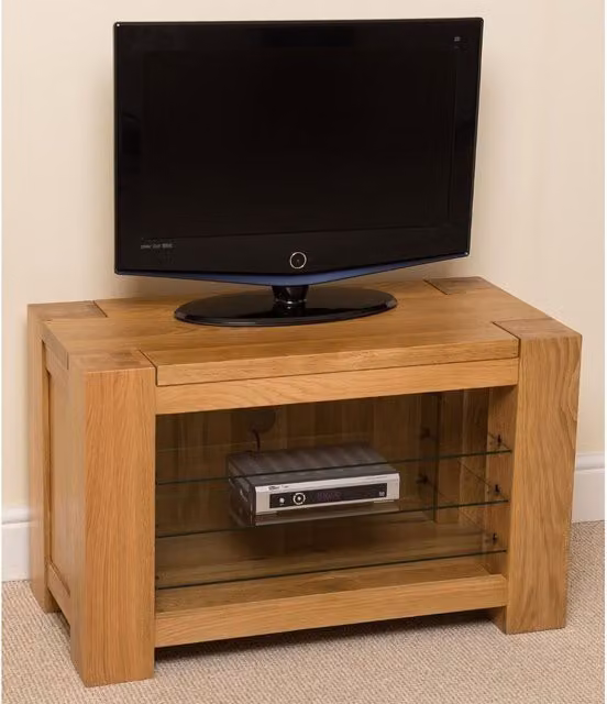 Thats Furniture Kuba Solid Oak TV Unit with Storage in Brown